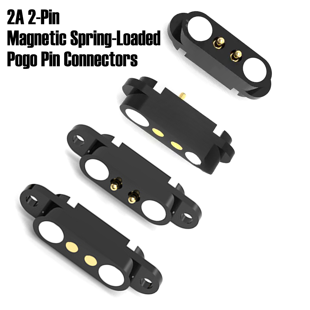 Diy Electronics Tools - 1 Set 2A 2-Pin Magnetic Spring-Loaded