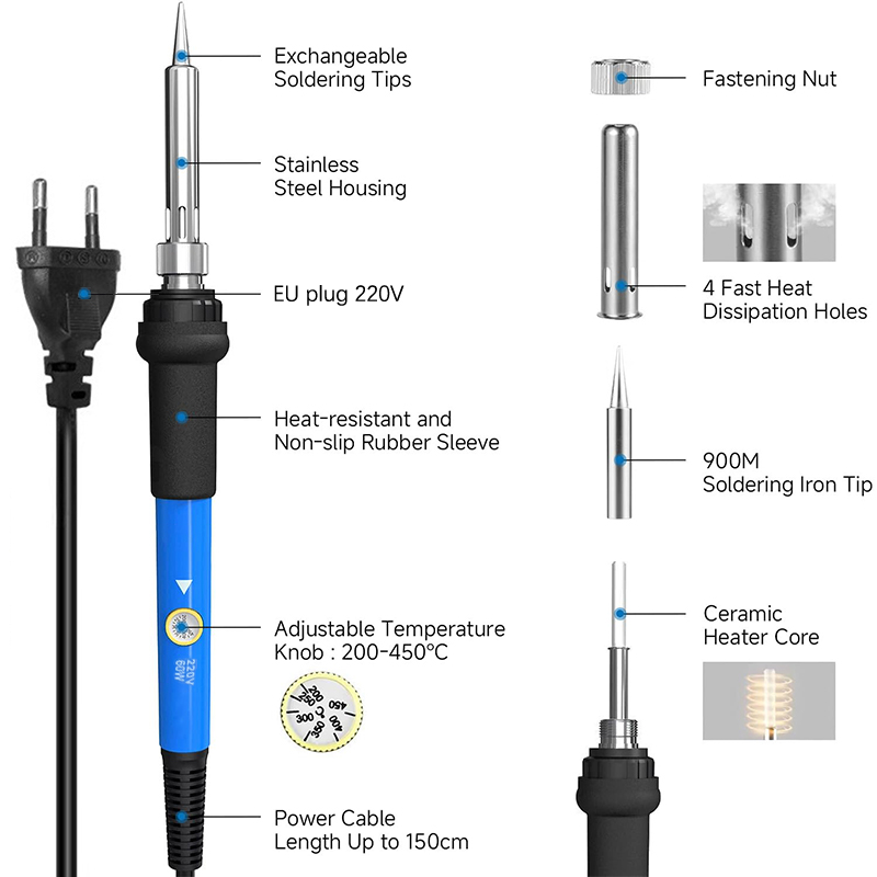 Adjustable Temp 220V 60W Elect - Diy Electronics Tools recension och pris