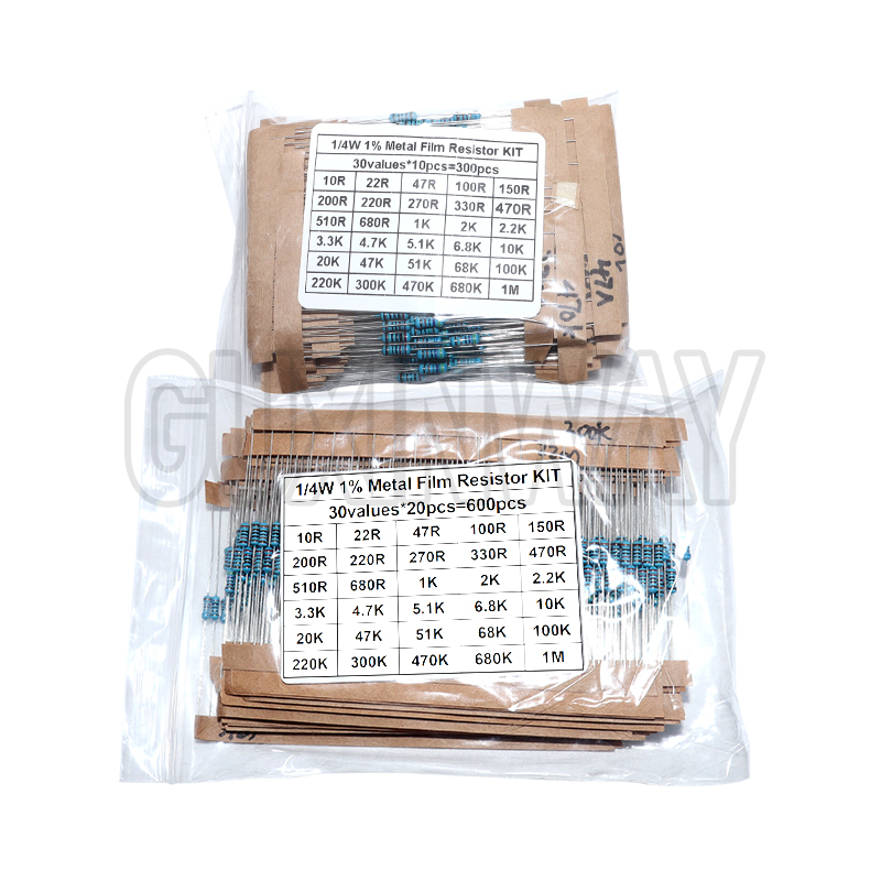 30values Pack Assorted Kit 1/4 - Resistor Kit 1 4W recension och pris