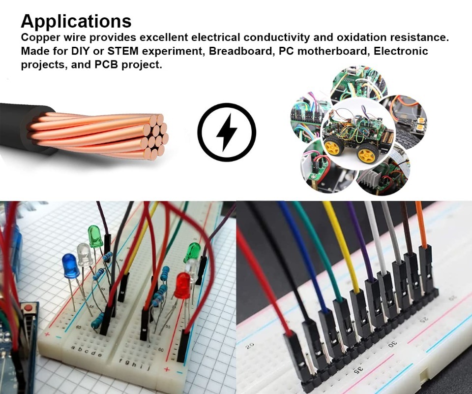 40Pin Dupont Cable Ribbon Jump - Diy Electronics Breadboard recension och pris