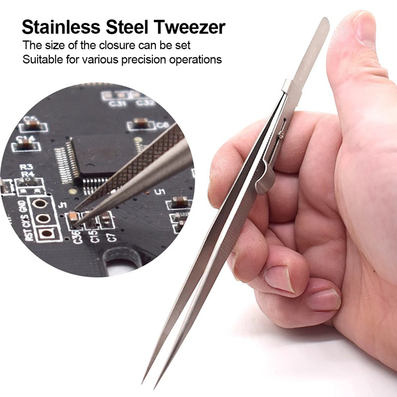 Adjustable Self Clamping Tweez - Diy Electronics Tool Kit recension och pris