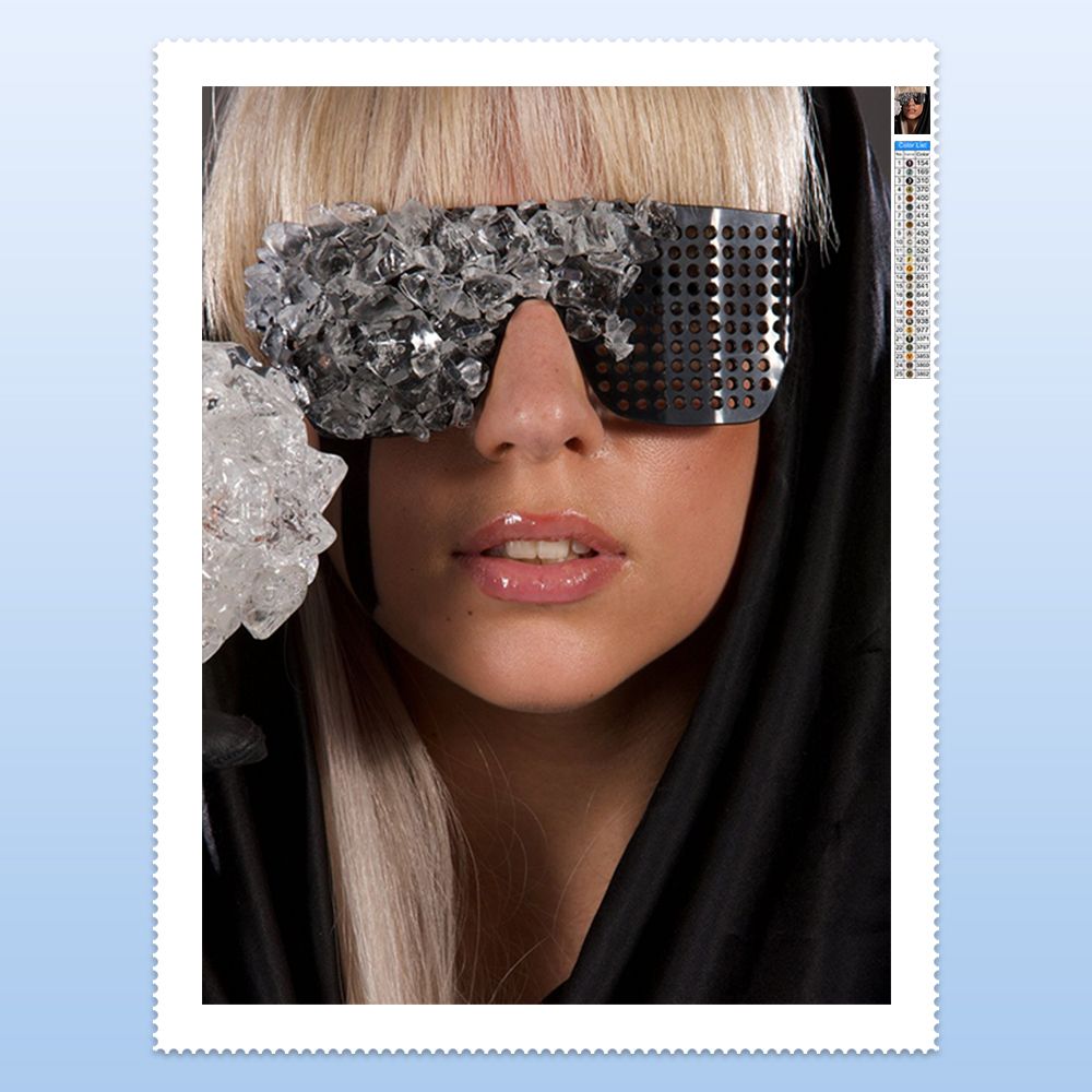 L-Lady G-Gaga Diamond Painting - Diy Electronics Art recension och pris