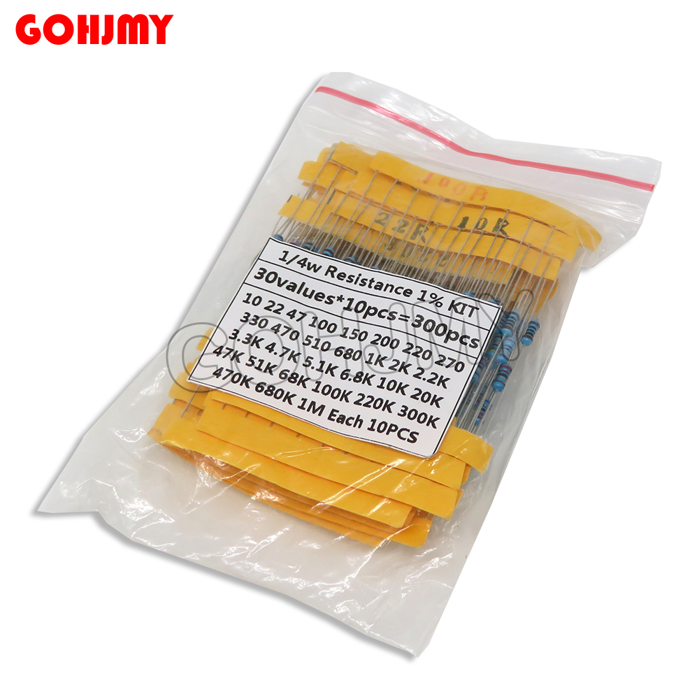 30 Kinds 1/4W Resistance 1% Me - Resistor Kit 1 4W recension och pris