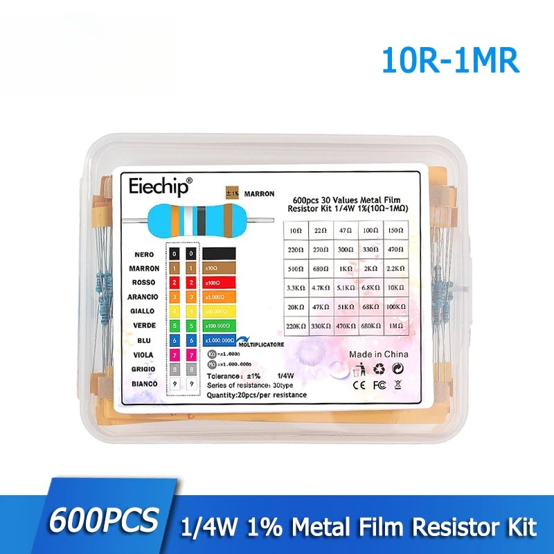 300/600PCS 1/4W Kit De Resiste - Resistor Kit 1 4W recension och pris