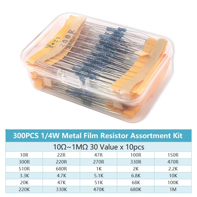 300/600PCS 1/4W Kit De Resiste - Resistor Kit 1 4W recension och pris