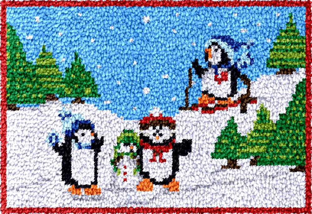 penguins Latch Hook Rug Kits w - Diy Electronics Art recension och pris