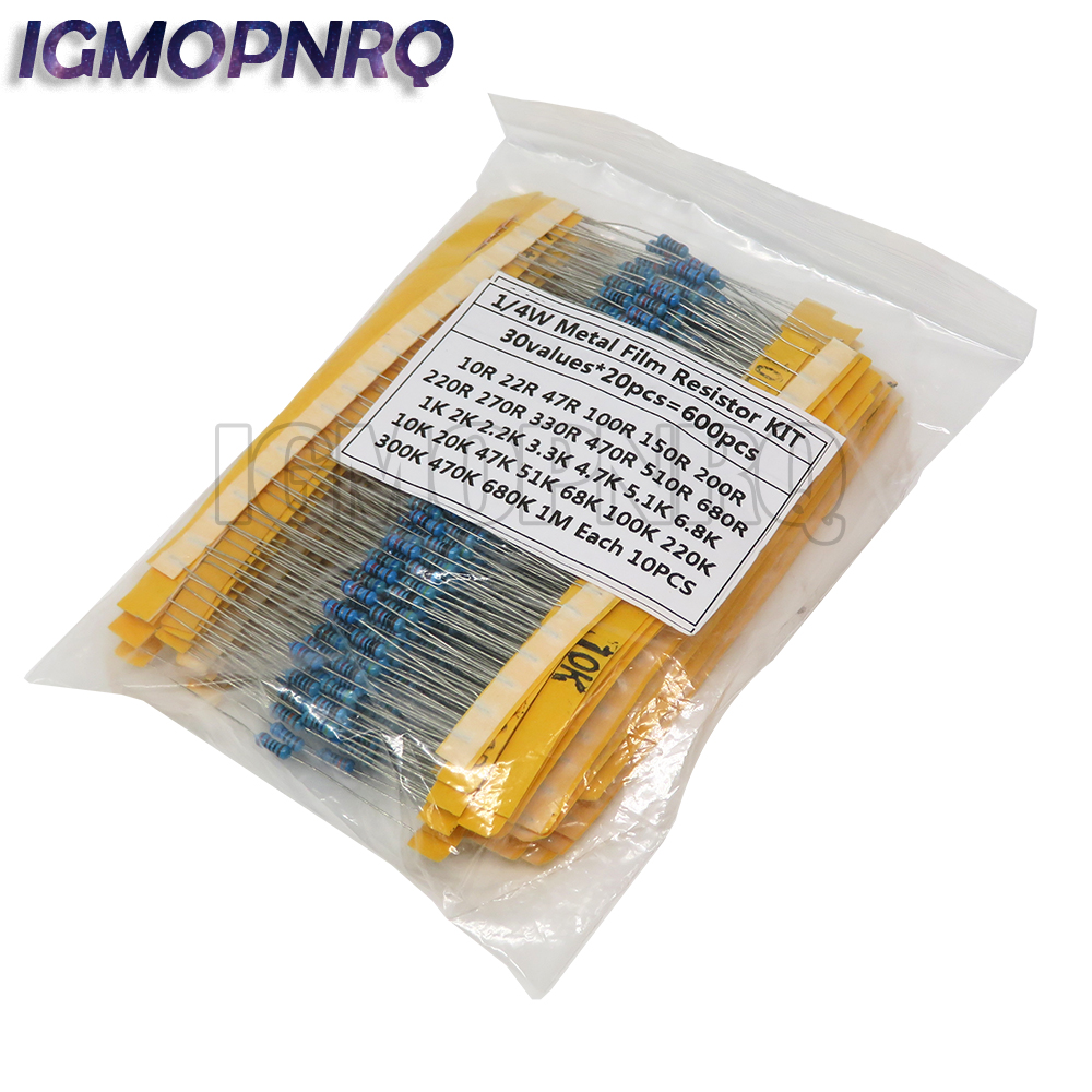 600pcs/set 30 Kinds 1/4W Resis - Resistor Kit 1 4W recension och pris