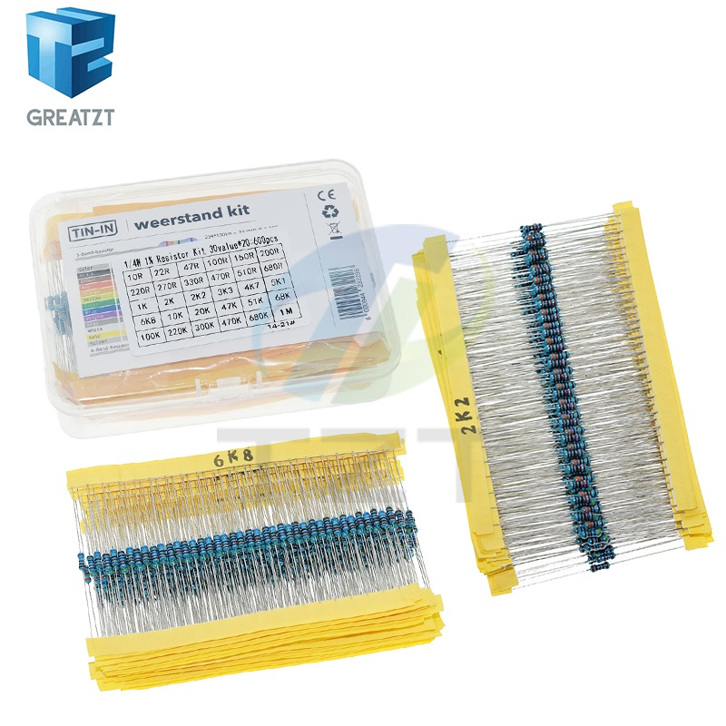 GREATZT 600pcs/set 30 Kinds 1/ - Resistor Kit 1 4W recension och pris