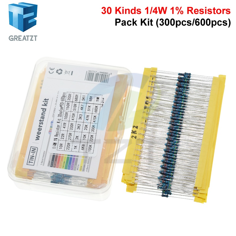 GREATZT 600pcs/set 30 Kinds 1/ - Resistor Kit 1 4W recension och pris
